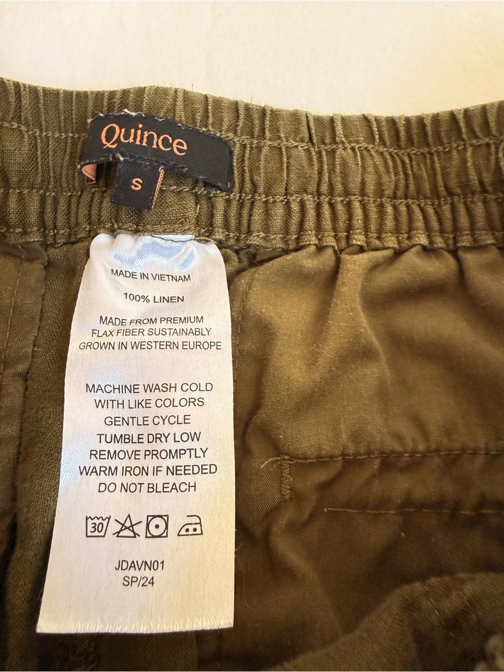 Quince linen Shorts bundle— Olive & black - Picture 5 of 6